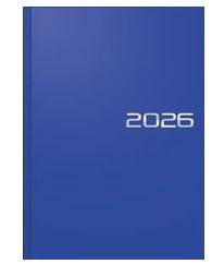 Simplex Simply Colour Line Agenda – 1 Woche/2 Seiten, gebunden, A5, 2026, mehrsprachig, blau, FSC