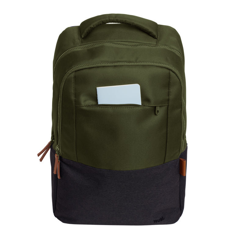 Trust Lisboa Notebook-Rucksack – für Notebooks bis 16", 23 l, recyceltes PET (rPET), grün