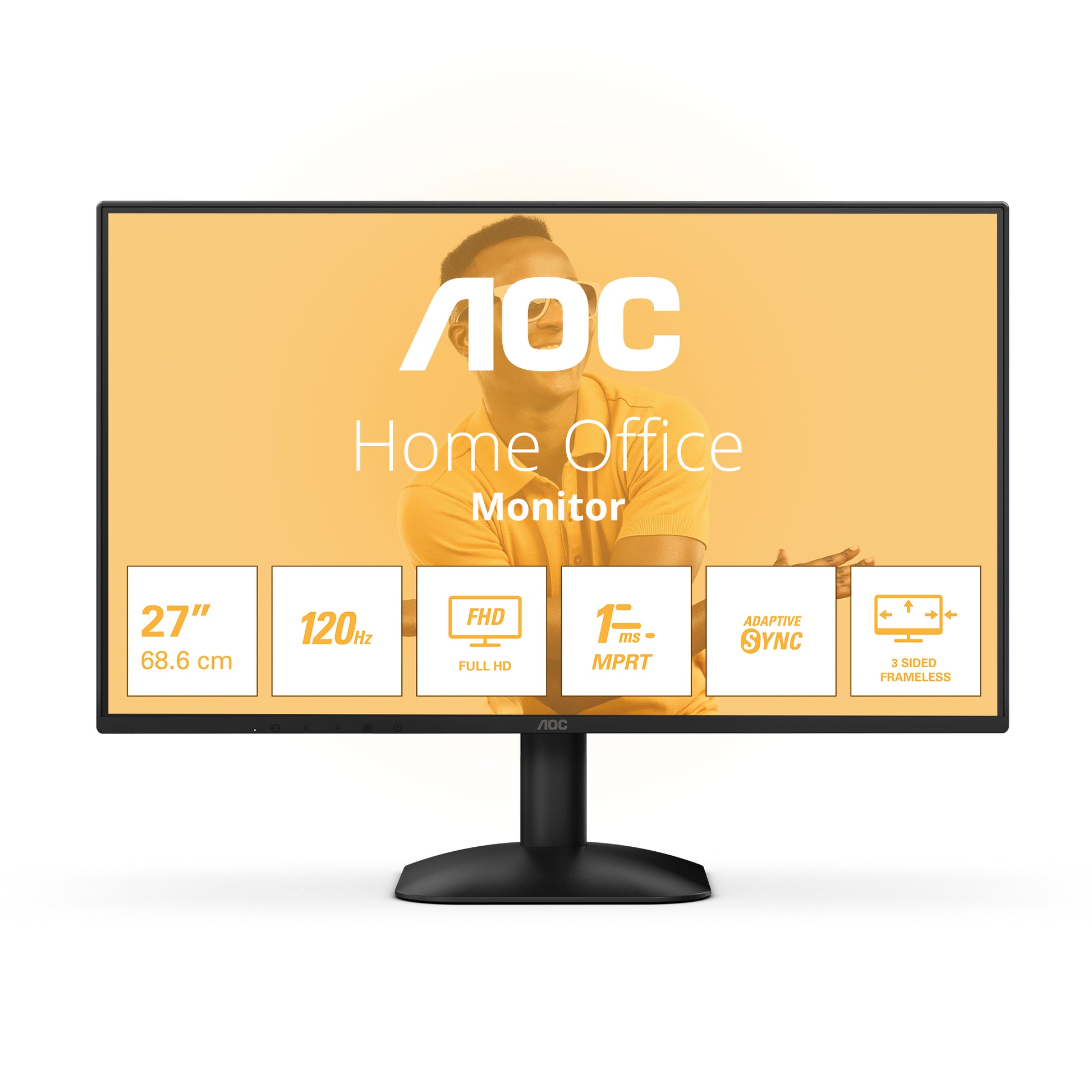 AOC 27B31H – Monitor, 27", 1920 × 1080 (Full HD), IPS, 120 Hz, Adaptive Sync, Grau