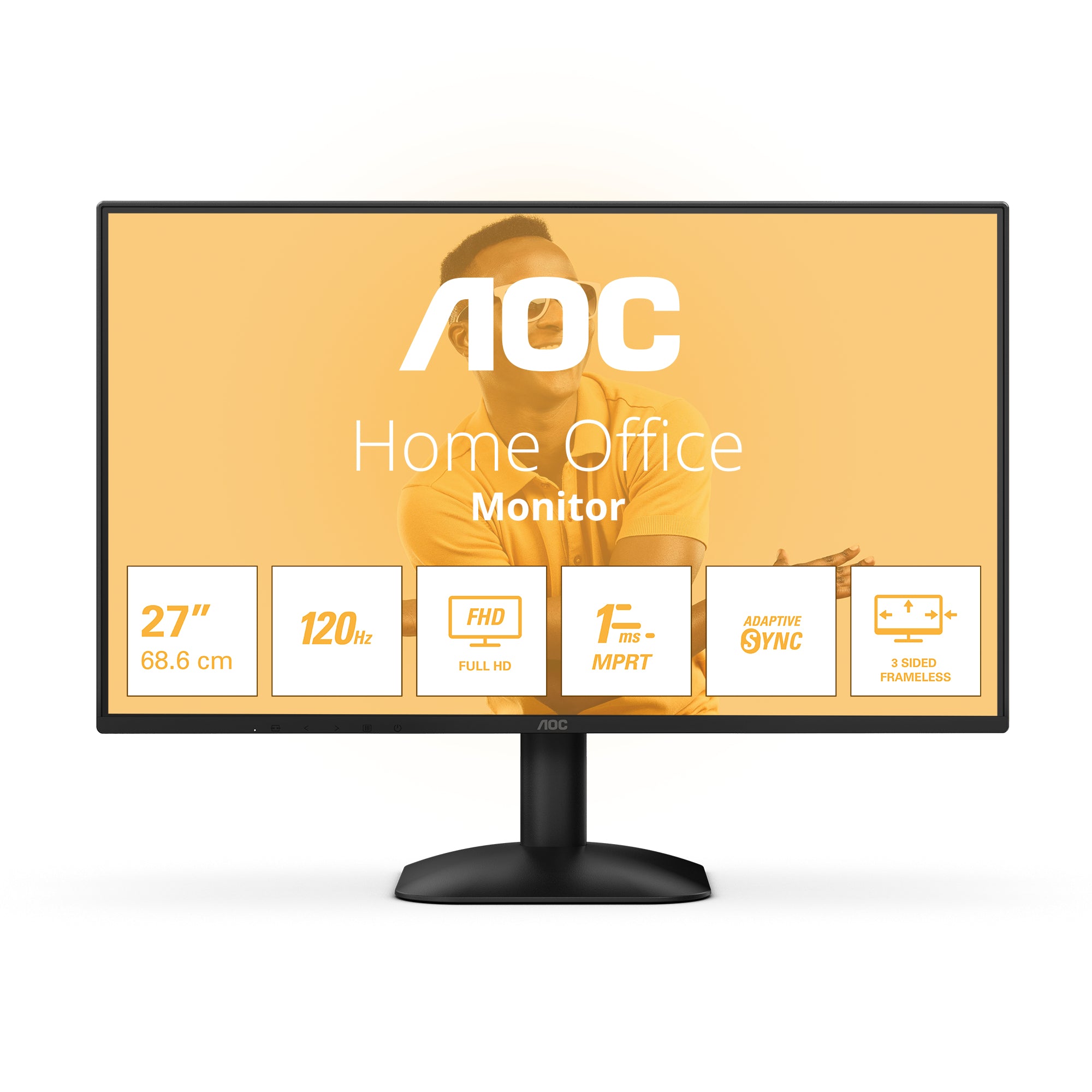 AOC 27B31H – Monitor, 27", 1920 × 1080 (Full HD), IPS, 120 Hz, Adaptive Sync, Grau