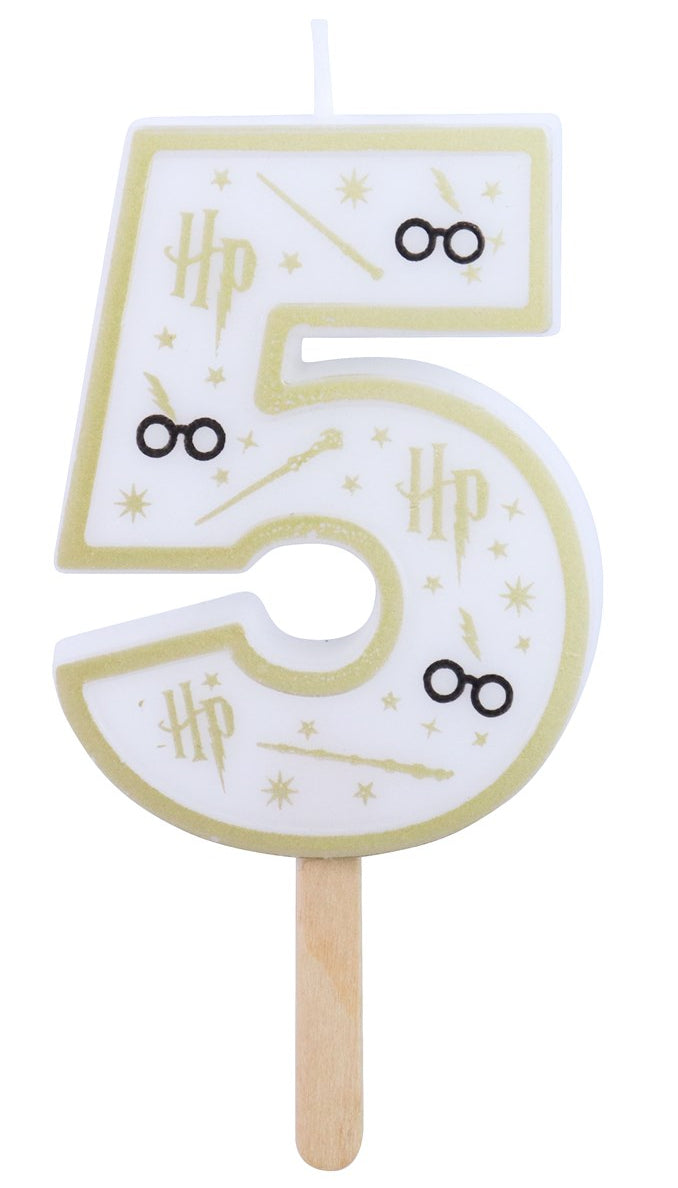 PME Geburtstagskerzen Harry Potter – Weiss/Gold – 50 × 70 mm – 1 Stk