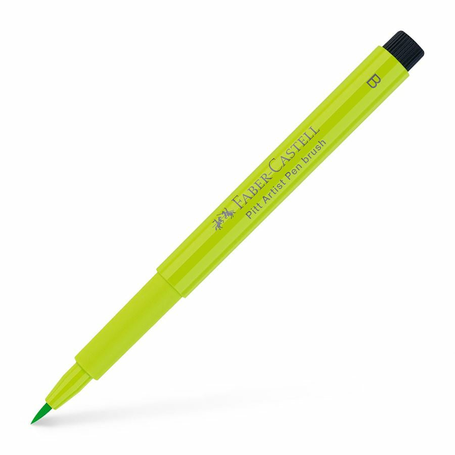 Faber-Castell Pitt Artist Pen Pinselstift – 2,5 mm, pigmentiert, wasserfest, hellgrün