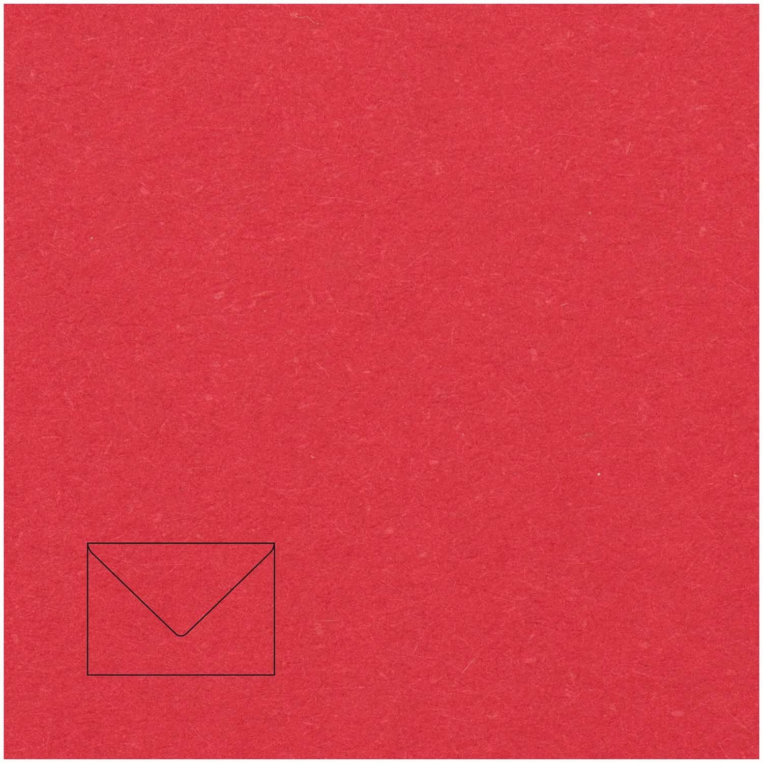 Rico Design Couvert B6, ohne Fenster, rot, 100 g/m², Papier – 50 Stk.
