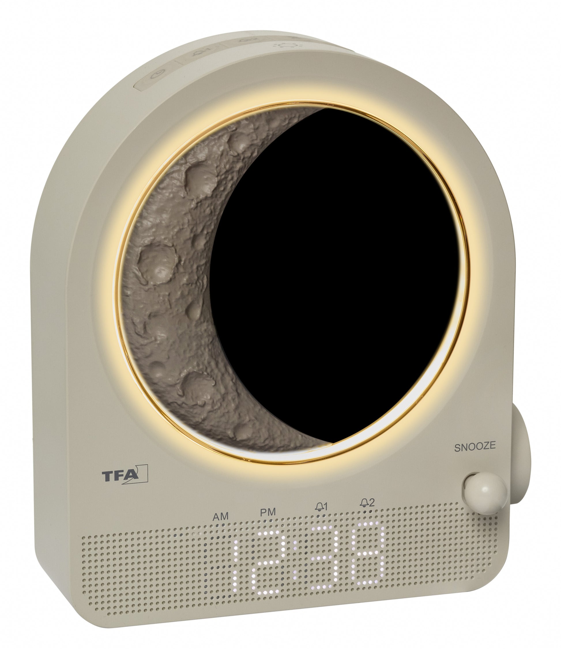 TFA-Dostmann TFA Dostmann Lichtwecker – digital – 16,0 × 18,4 × 6,9 cm, hellgrau, USB, Schlummerfunktion