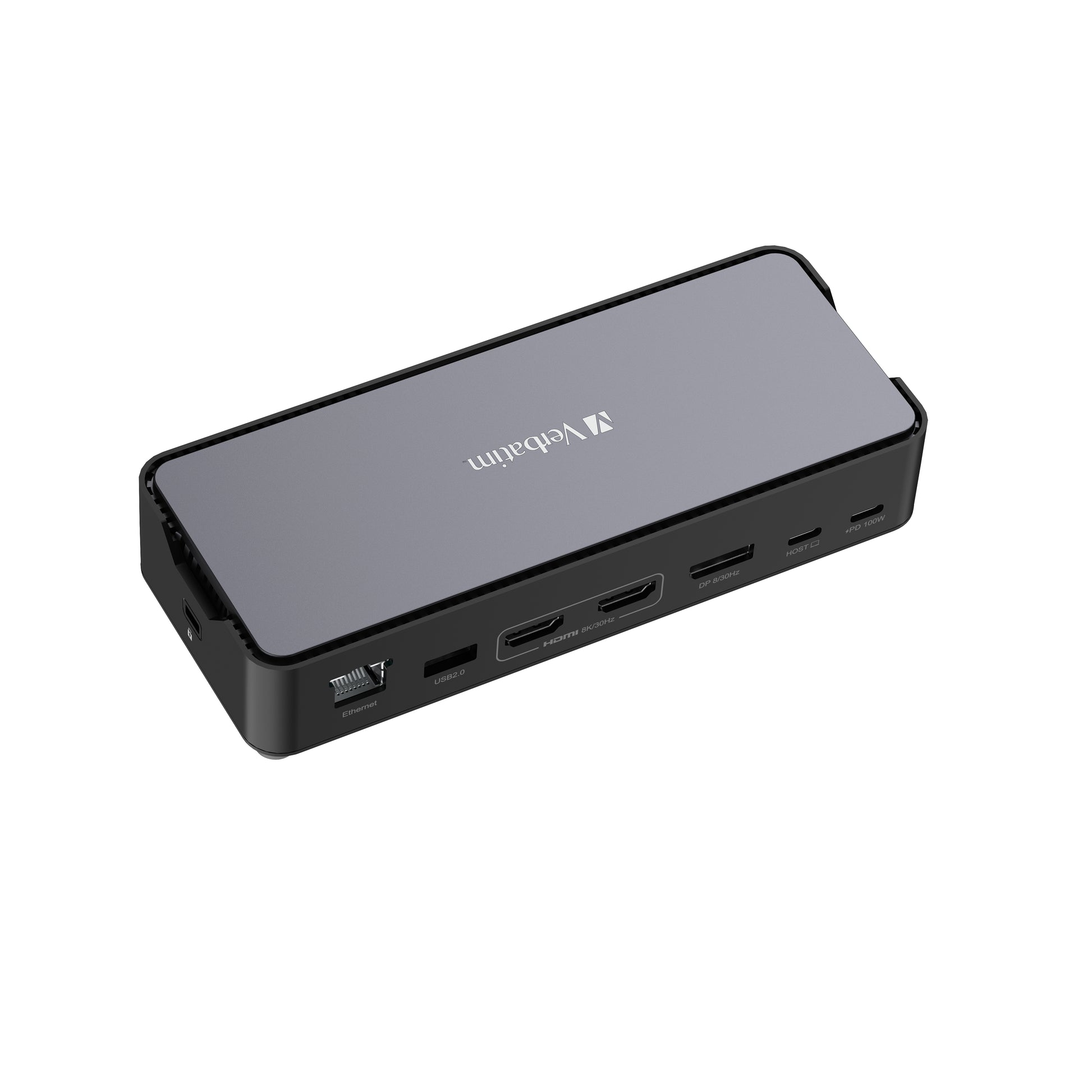 Verbatim CDS-15 Dockingstation – USB-C, 1× DP, 2× HDMI, 4× USB-A, 100 W PD, GbE, 3,5 mm Audio, für Windows/Mac