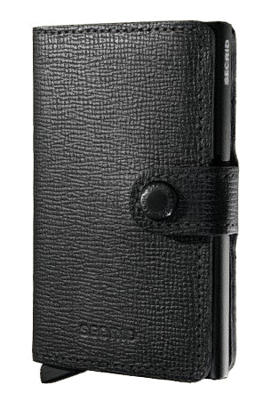 Secrid Kartenetui Miniwallet – RFID-Schutz, 6 Karten – 65×102×21 mm – Schwarz – Aluminium