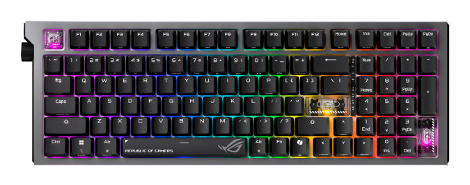 ASUS ROG Strix Morph 96 – Gaming-Tastatur 96% – Mechanisch, RGB – Bluetooth & 2,4 GHz (USB-A Empfänger)