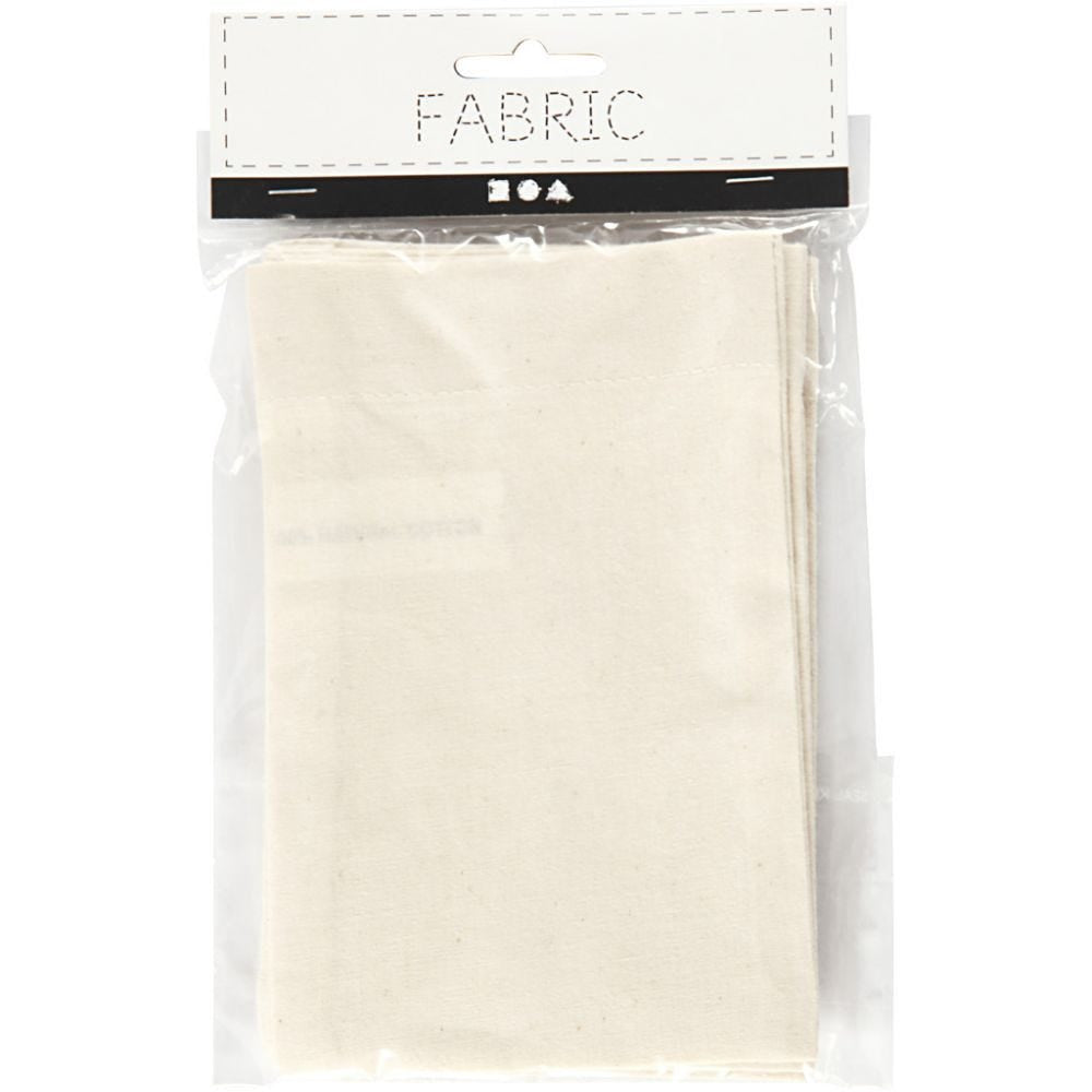 Creativ Company Geschenkbeutel Baumwolle Beige – 100 × 150 mm – 4 Stk.