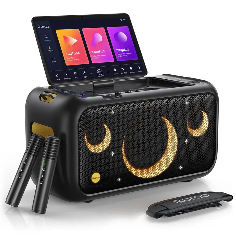 Ikarao Break X1 – Party-Lautsprecher – 460 W, Disco-Licht, 10 h Akku – Schwarz