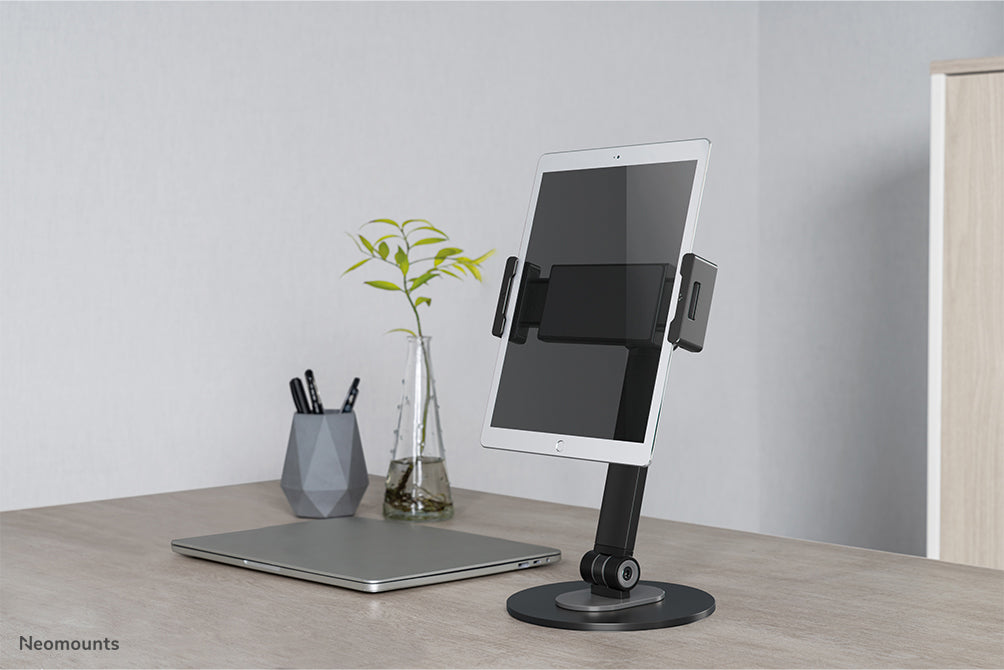Neomounts Tablet-Ständer – für 4,7–12,9″, höhenverstellbar, drehbar – Schwarz