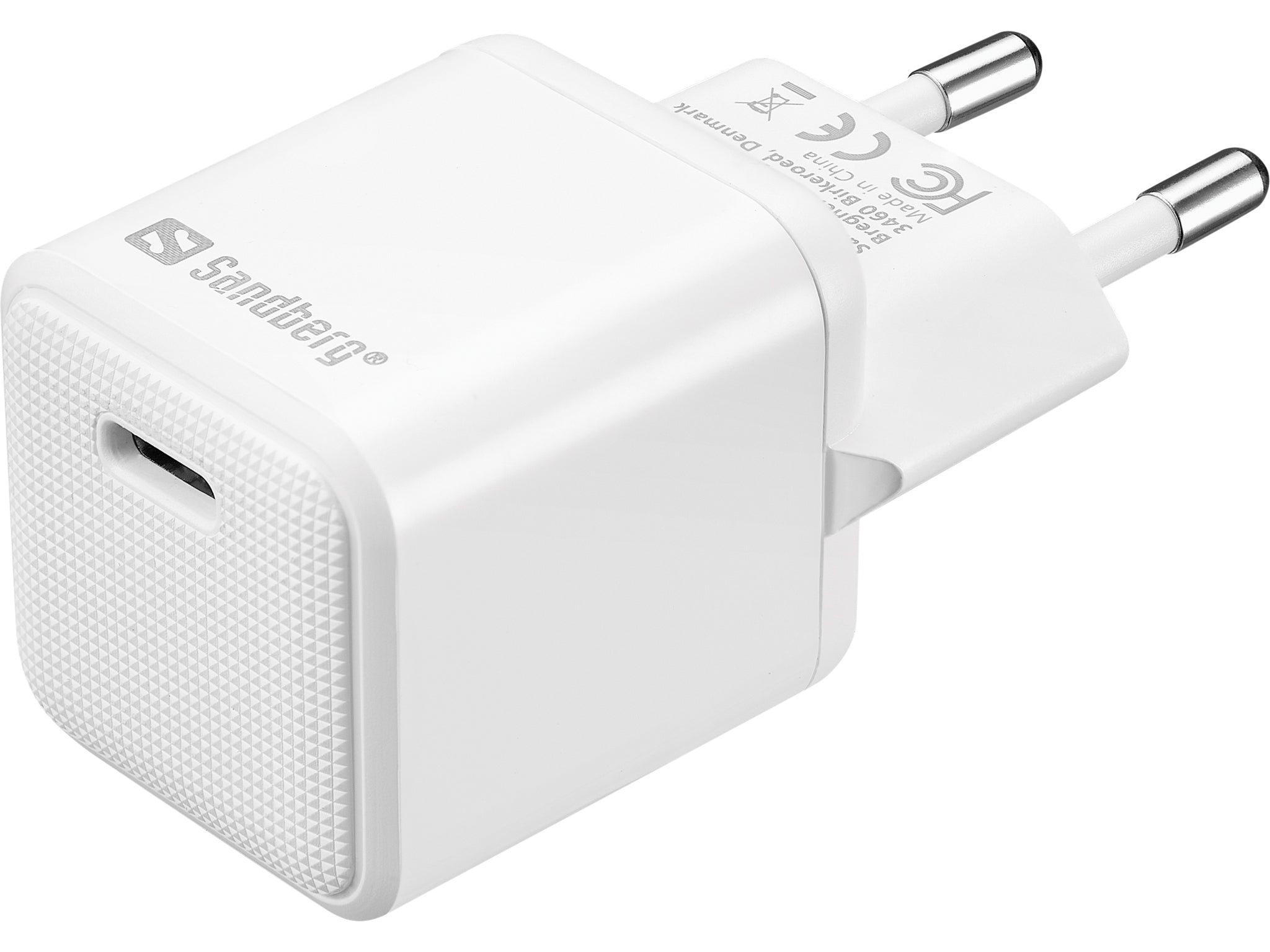 Sandberg PD20W SAVER USB-Wandladegerät 20 W – USB-C×1 – PD, EU-Stecker (Typ C) – Weiss
