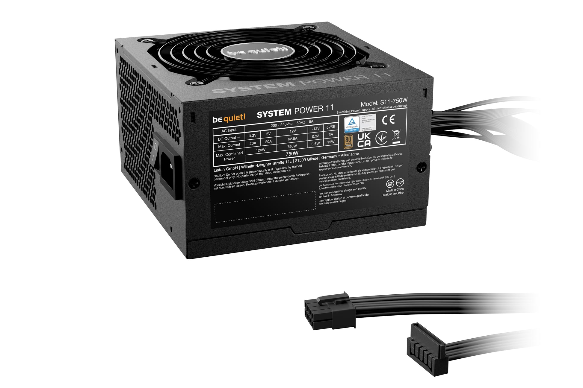 be quiet! be quiet System Power 11 ATX-Netzteil 750 W 80 PLUS Bronze – nicht-modular, ATX 3.1, EPS 2.92, 12VHPWR
