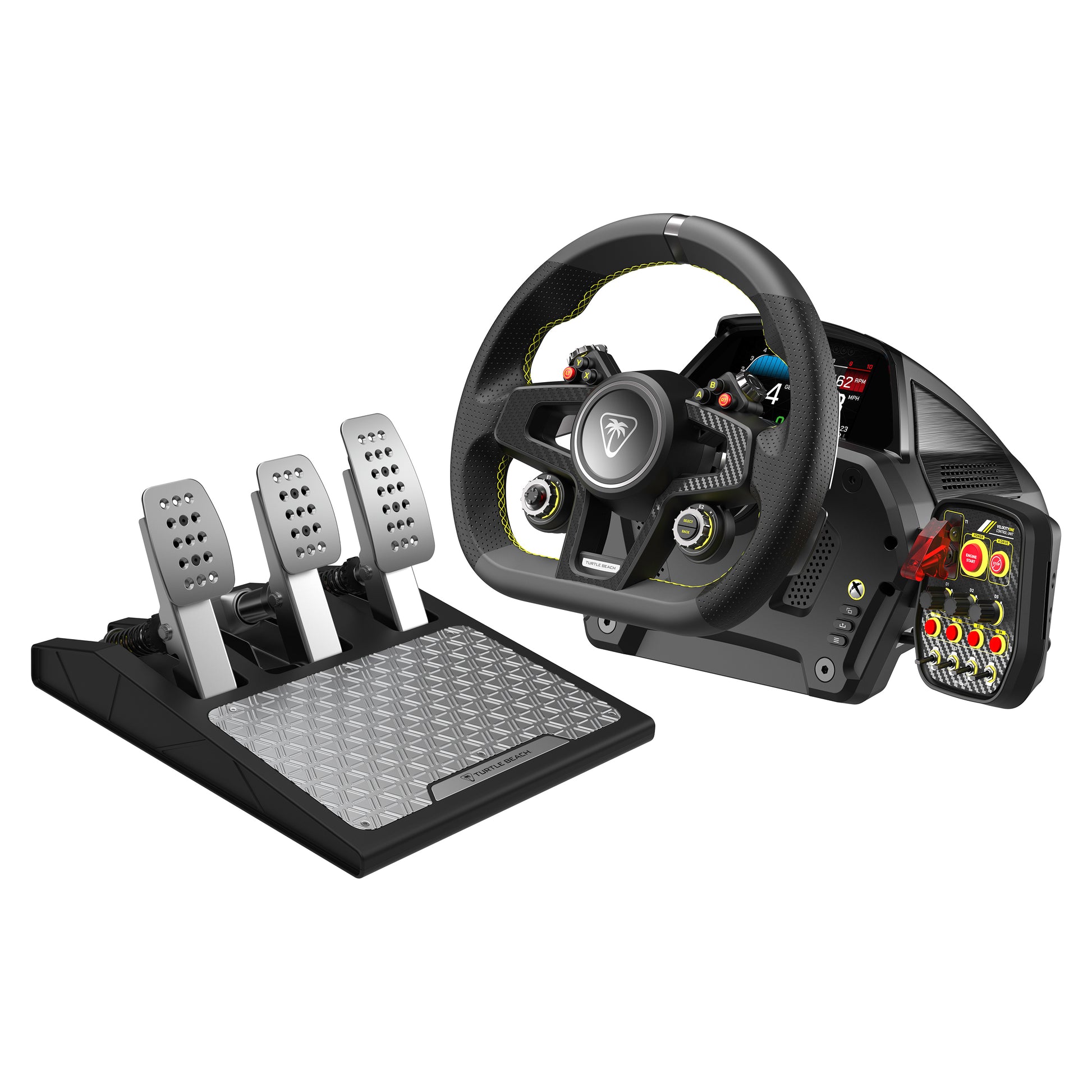 Turtle Beach VelocityOne Race – Lenkrad + Pedale – USB (kabelgebunden), Kraftrückkopplung, für Xbox & PC