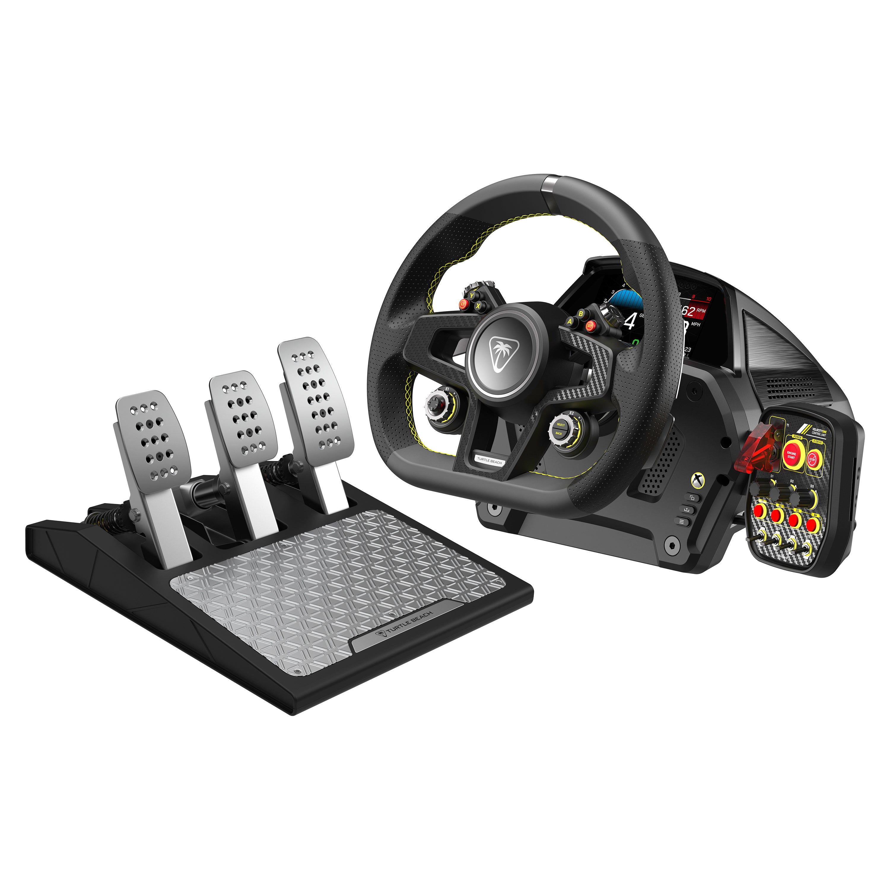 Turtle Beach VelocityOne Race – Lenkrad + Pedale – USB (kabelgebunden), Kraftrückkopplung, für Xbox & PC