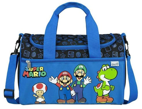 Scooli Sporttasche Super Mario – 8 l, Polyester, Schwarz, 33 × 22 × 10 cm