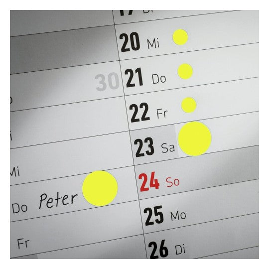 AVERY Zweckform Markierungspunkte – Ø 8 mm, permanent, gelb, 4 Blatt (416 Stk.)
