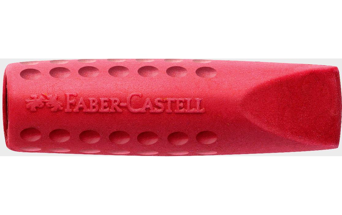 Faber-Castell Radiergummi Grip Cap – Blau, Grau, 2 Stück