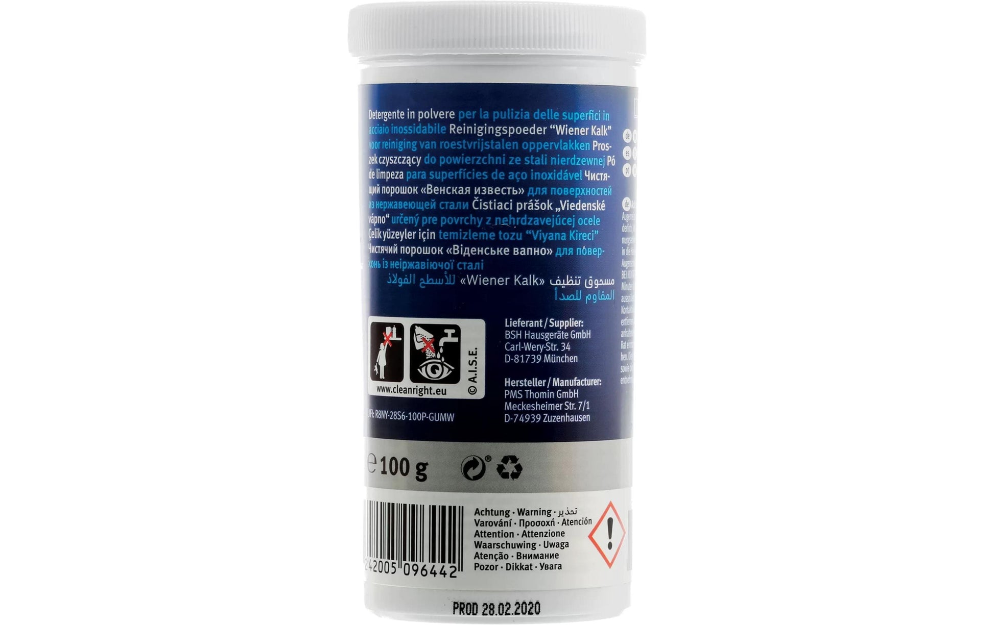 Siemens Edelstahlpflege/-reiniger für Edelstahl – Pulver – 100 g