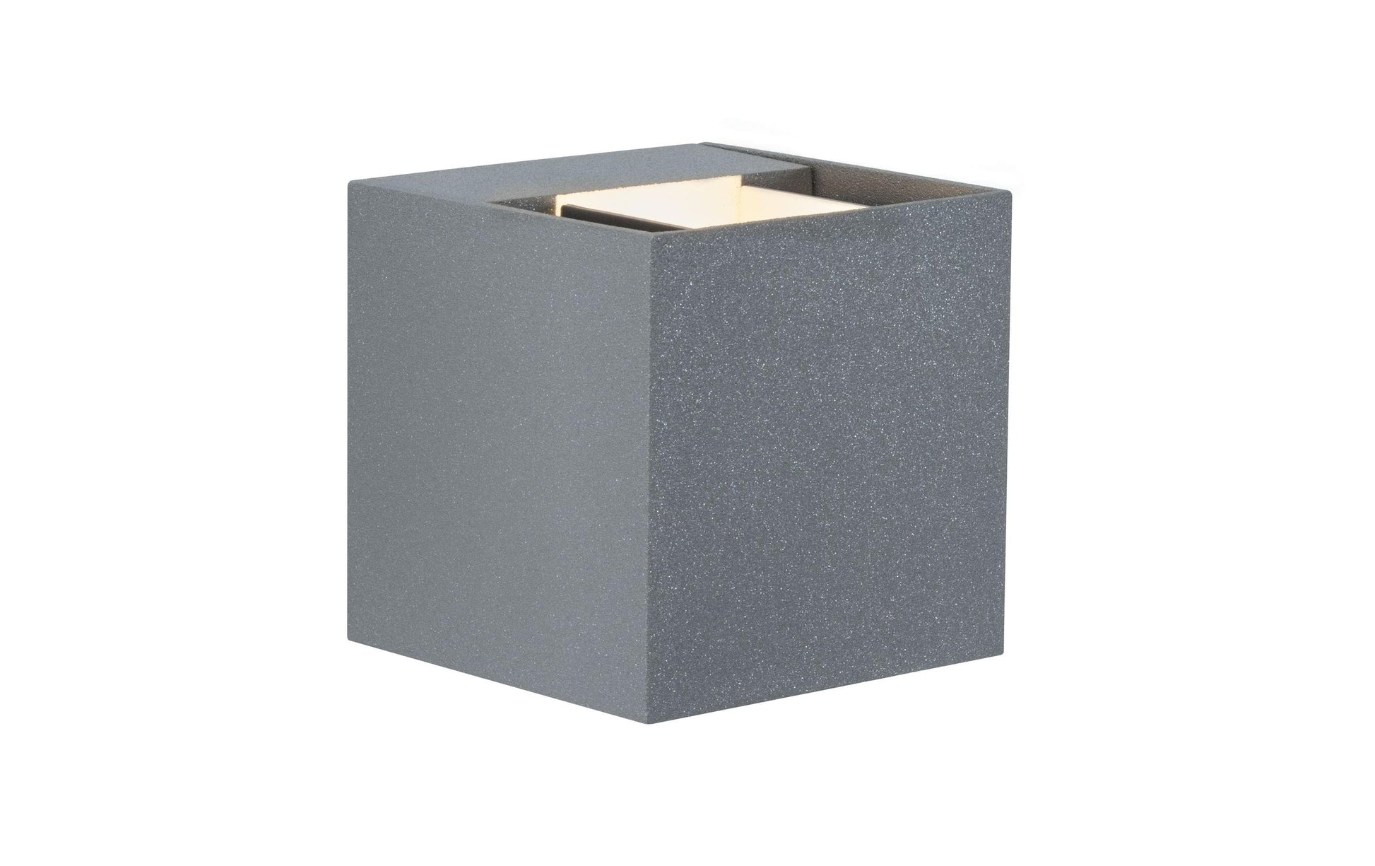 Paulmann Aussenwandleuchte Cybo – 8×8×8 cm, 355 lm, 6 W – Warmweiss, 2700 K – IP65 – Netzbetrieb – Grau – Aluminium