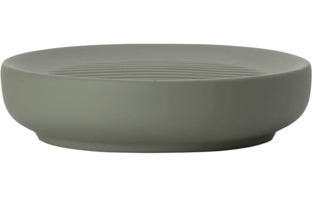 Zone Denmark Seifenschale Ume – 12×12×3 cm, Steingut, Olivgrün (rechteckig)