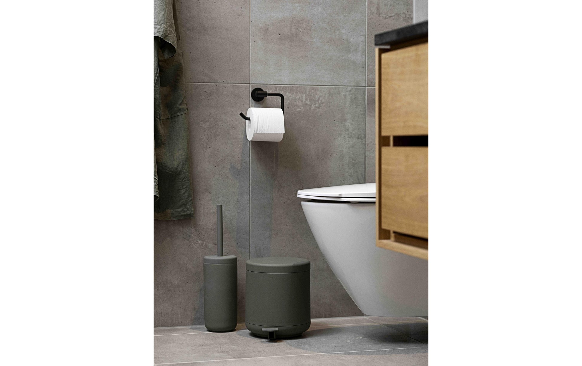 Zone Denmark Treteimer UME – 4 l – Kunststoff (ABS), rund – olivgrün