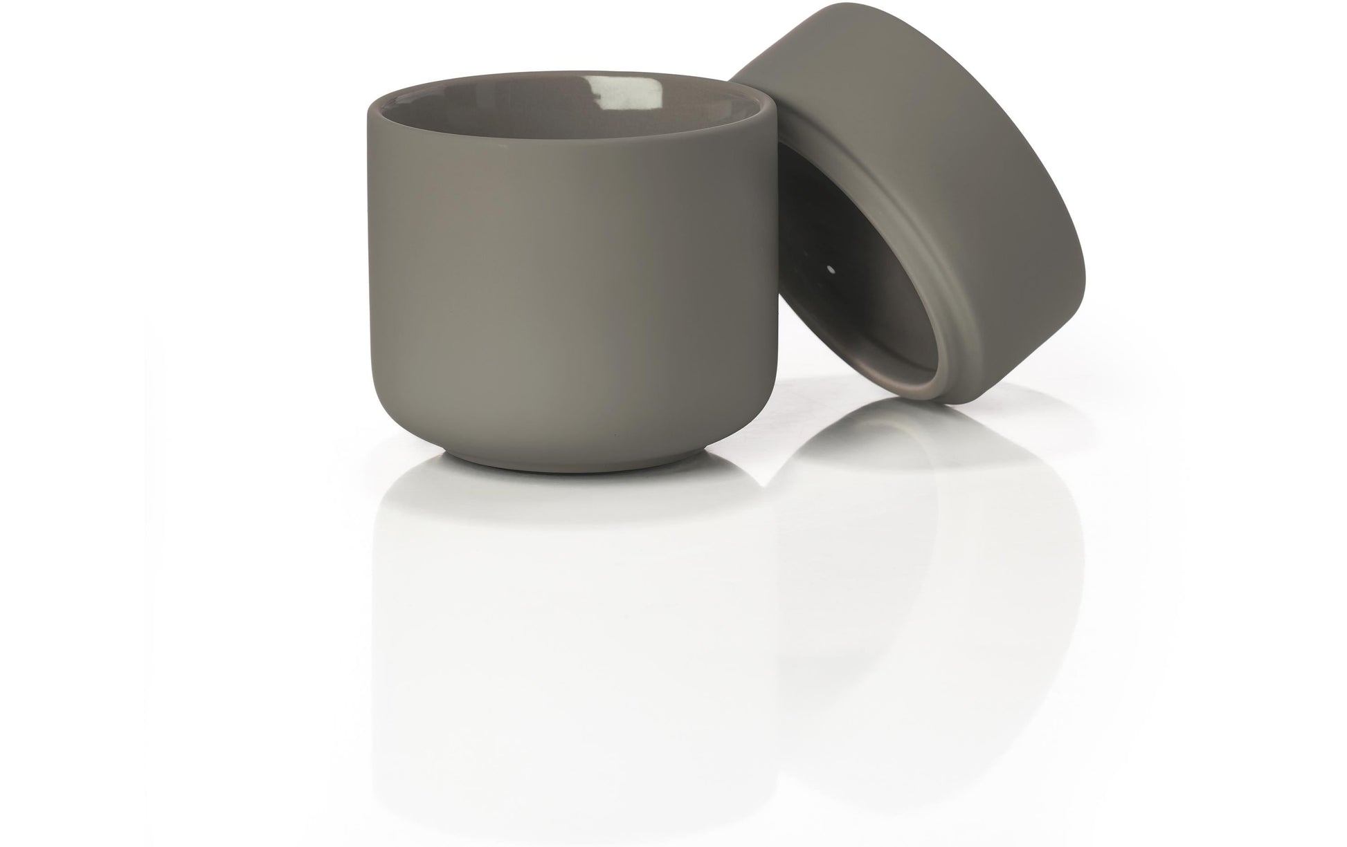 Zone Denmark Aufbewahrungsbox Ume – Ø8,3×10,3 cm, Steingut, Taupe