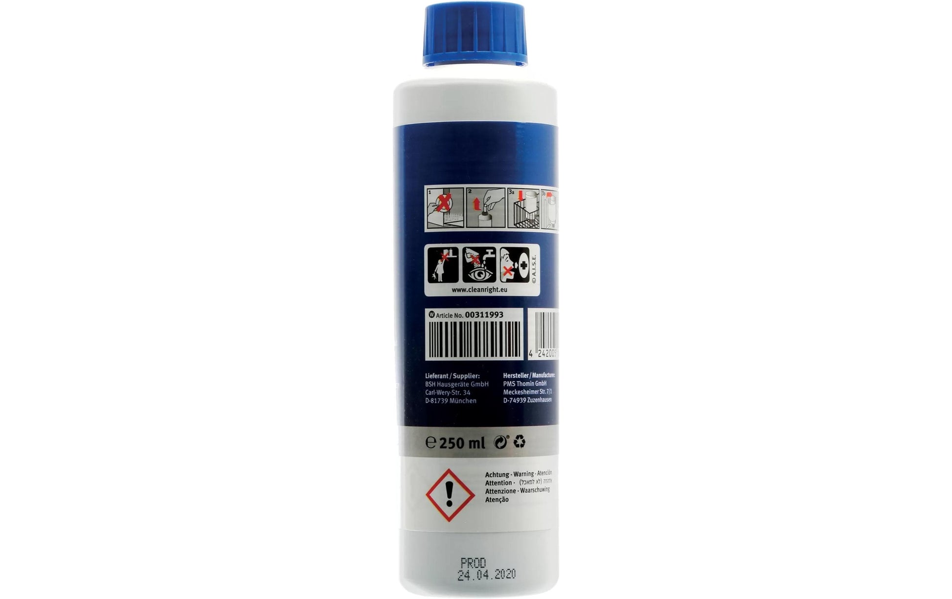 Siemens 00312361 Entkalker (Haushaltsgeräte) – für Geschirrspüler – Gel – 250 ml