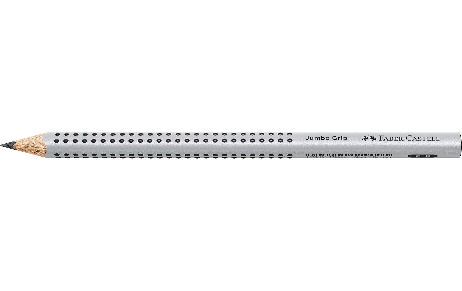 Faber-Castell Grip Jumbo Bleistift, Dreikant B Mine Ø 3,25 mm grau