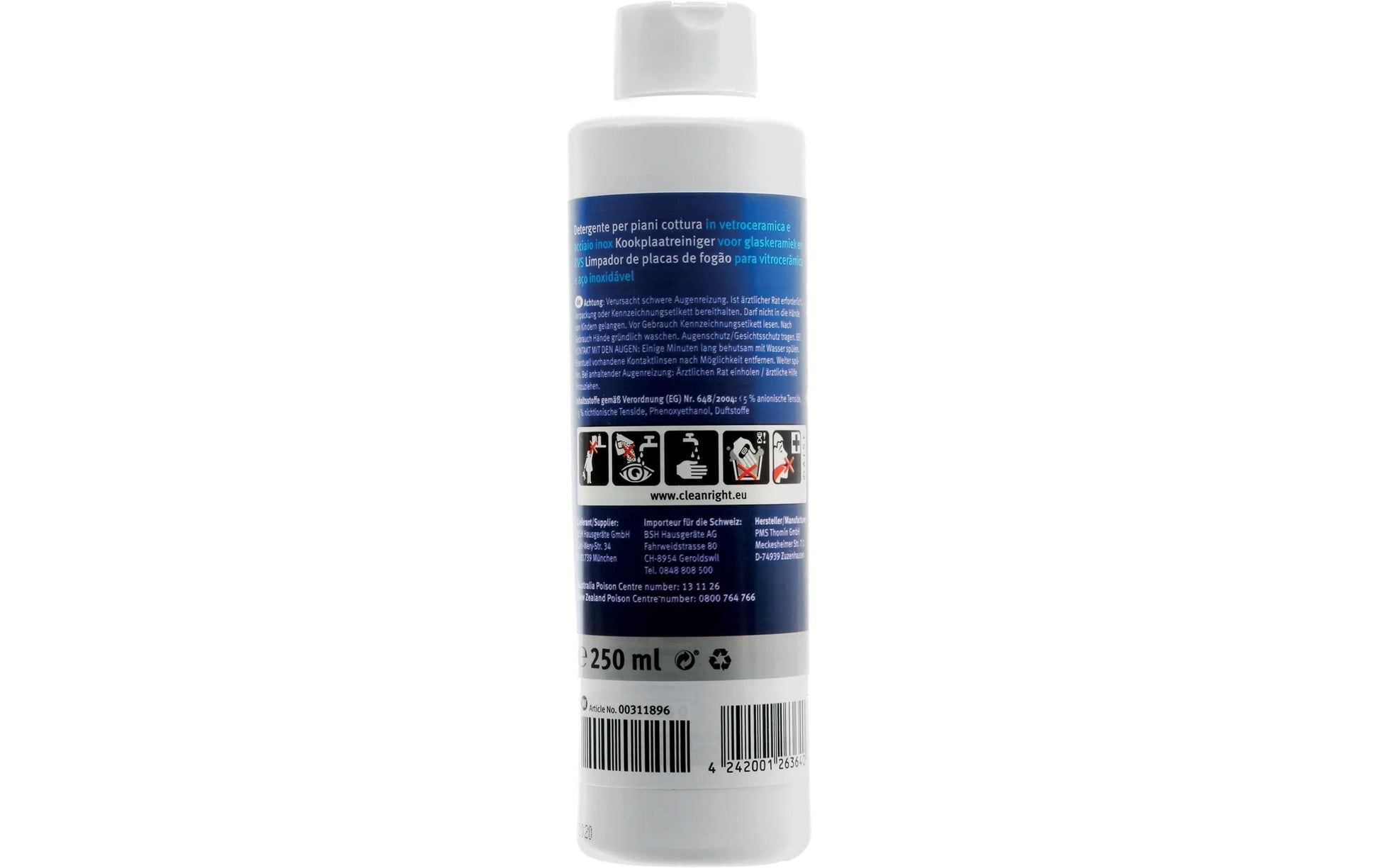 Siemens Glas-/Oberflächenreiniger für Glaskeramik – Creme, Flasche – 250 ml