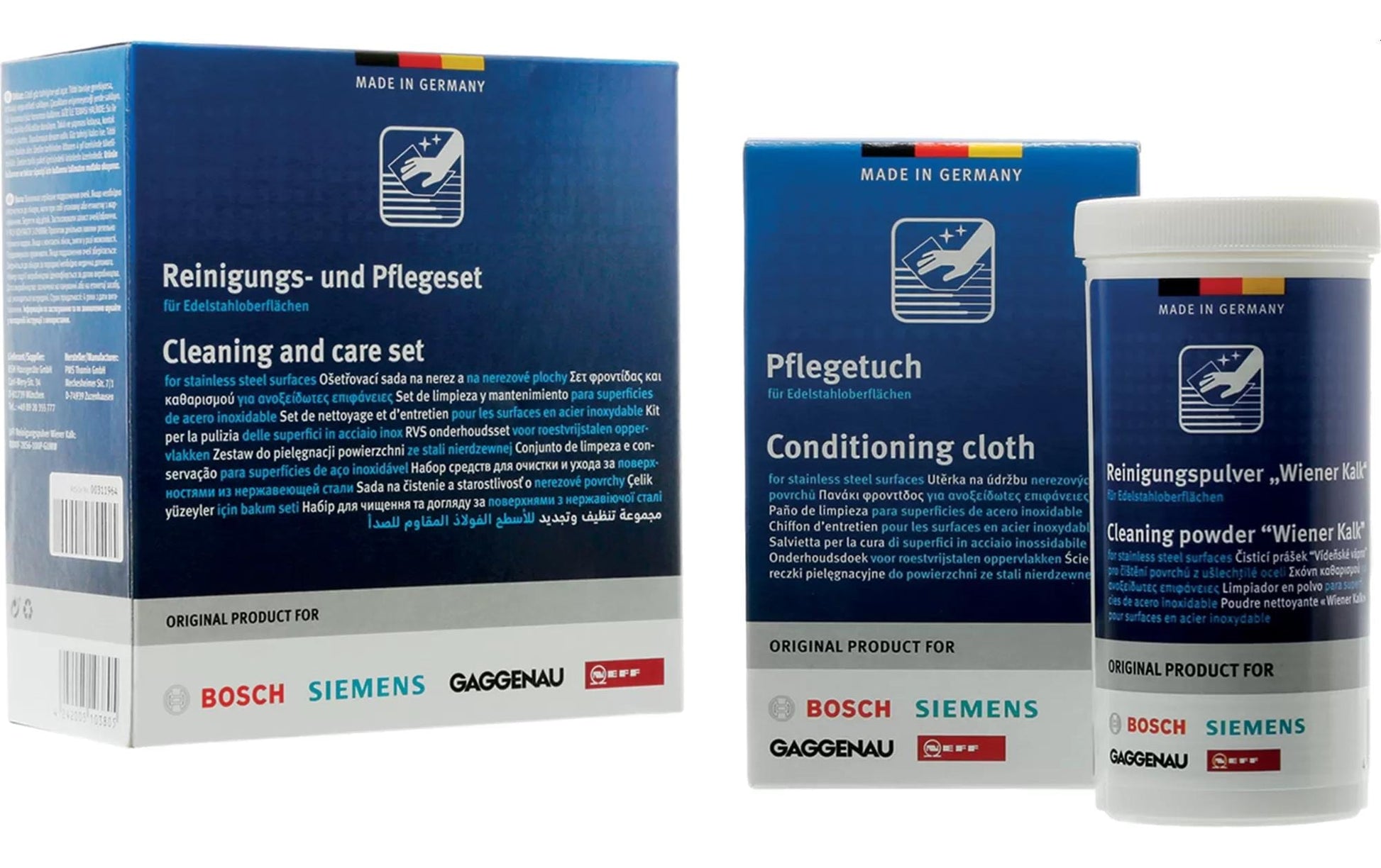 Siemens Wiener Kalk Tuch – Edelstahlreiniger, 100 g Packung