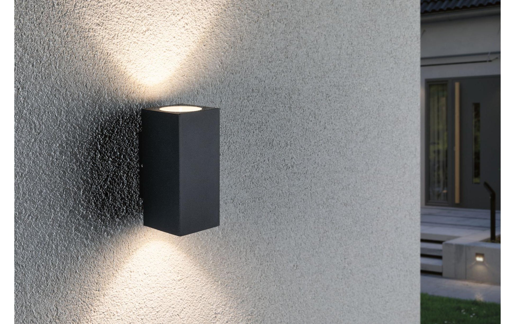 Paulmann Aussenwandleuchte – 520 lm, 6 W – Warmweiss, 3000 K – IP44 – Netzbetrieb – Anthrazit, Aluminium