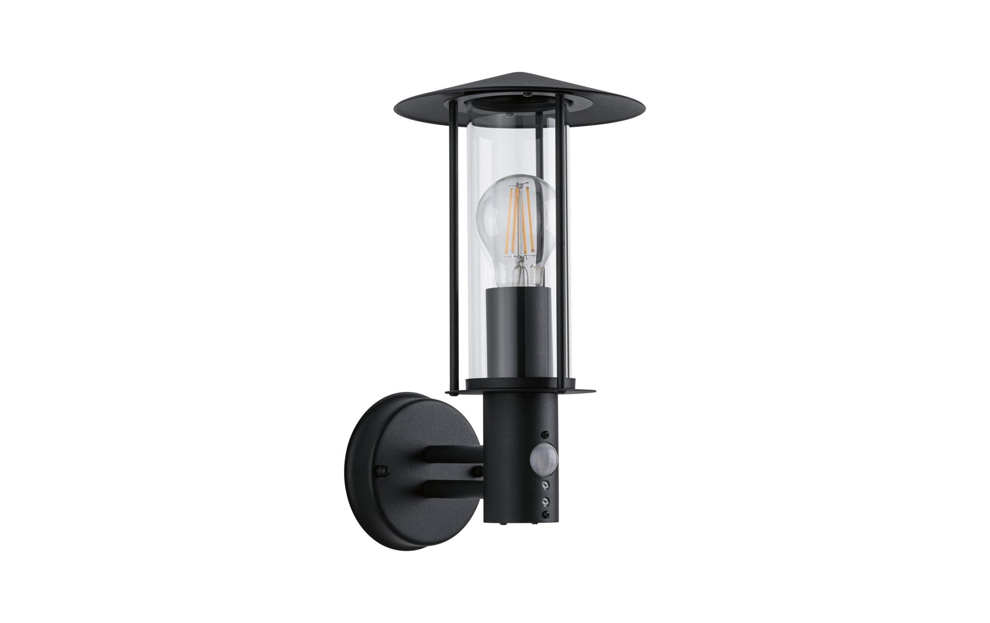 Paulmann Aussenwandleuchte – 32,7 cm – 15 W – IP44 – Netzbetrieb – mit Bewegungsmelder – Grau – Glas/Metall