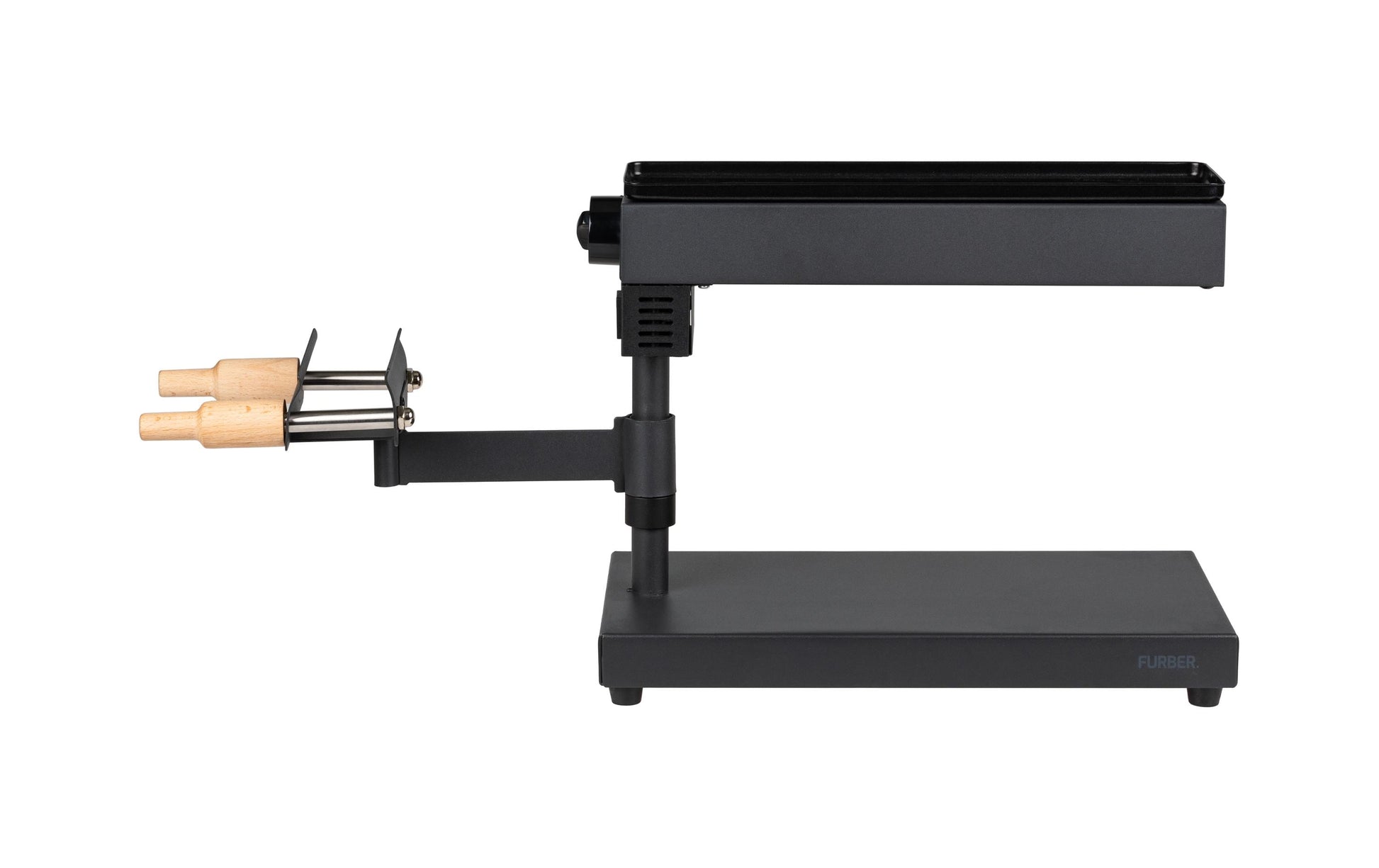 Furber. Furber Raclette-Gerät F00681 – 600 W, 1 Käsehälfte – Schwarz/Edelstahl