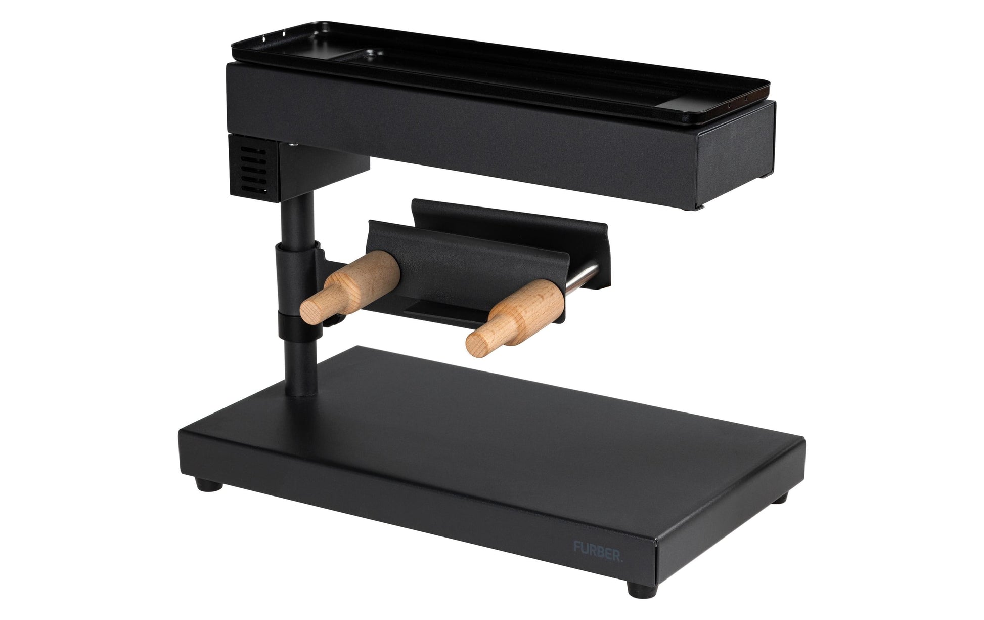 Furber. Furber Raclette-Gerät F00681 – 600 W, 1 Käsehälfte – Schwarz/Edelstahl