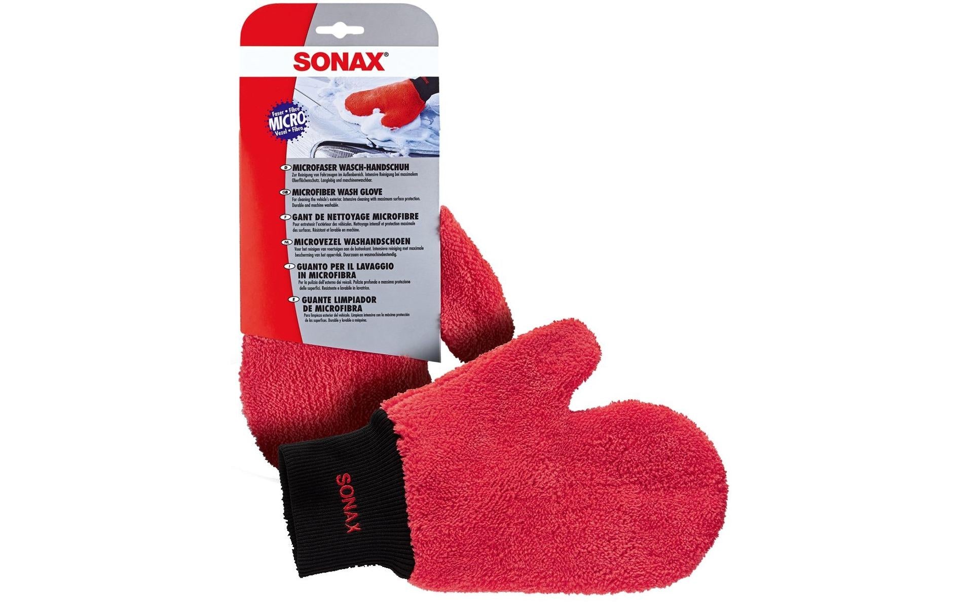 Sonax Waschhandschuh – Mikrofaser – 1 Stk. – rot