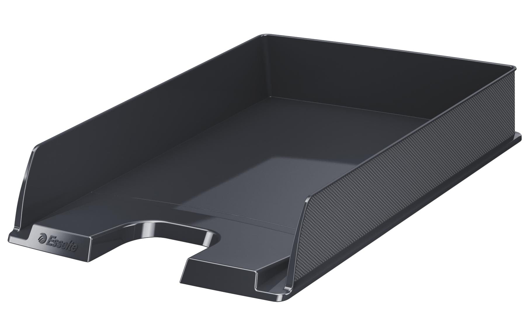 Esselte Europost – Briefkorb für A4, hoch, Polystyrol (PS), schwarz, 254 × 61 × 350 mm
