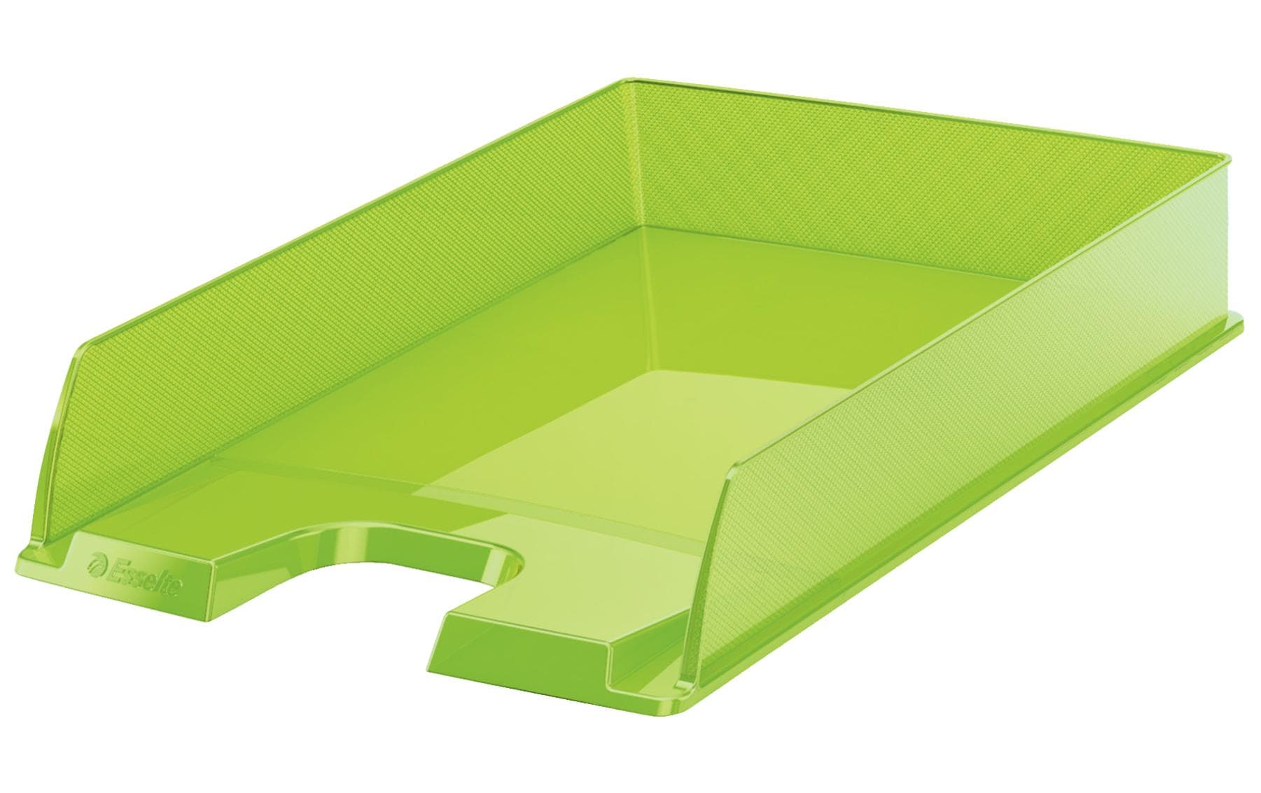 Esselte Briefkorb für A4, grün transparent, 254 × 61 × 350 mm
