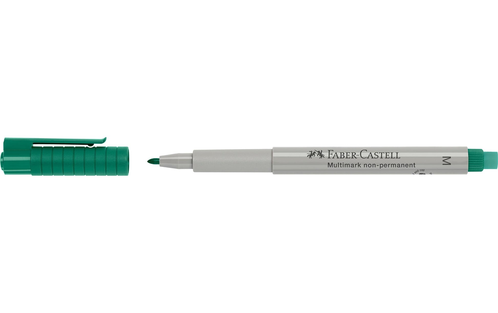 Faber-Castell OHP-Marker – mittlere Spitze, grün, 10 Stk., feucht abwischbar – für Folien & glatte Oberflächen