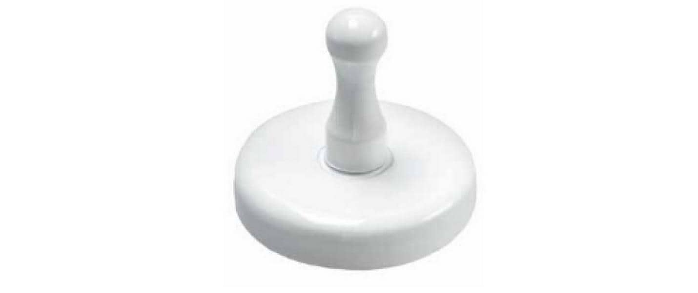Berec Griffmagnet, rund, Ø 29,5 mm, weiss, Haftkraft 4 kg – für Whiteboards