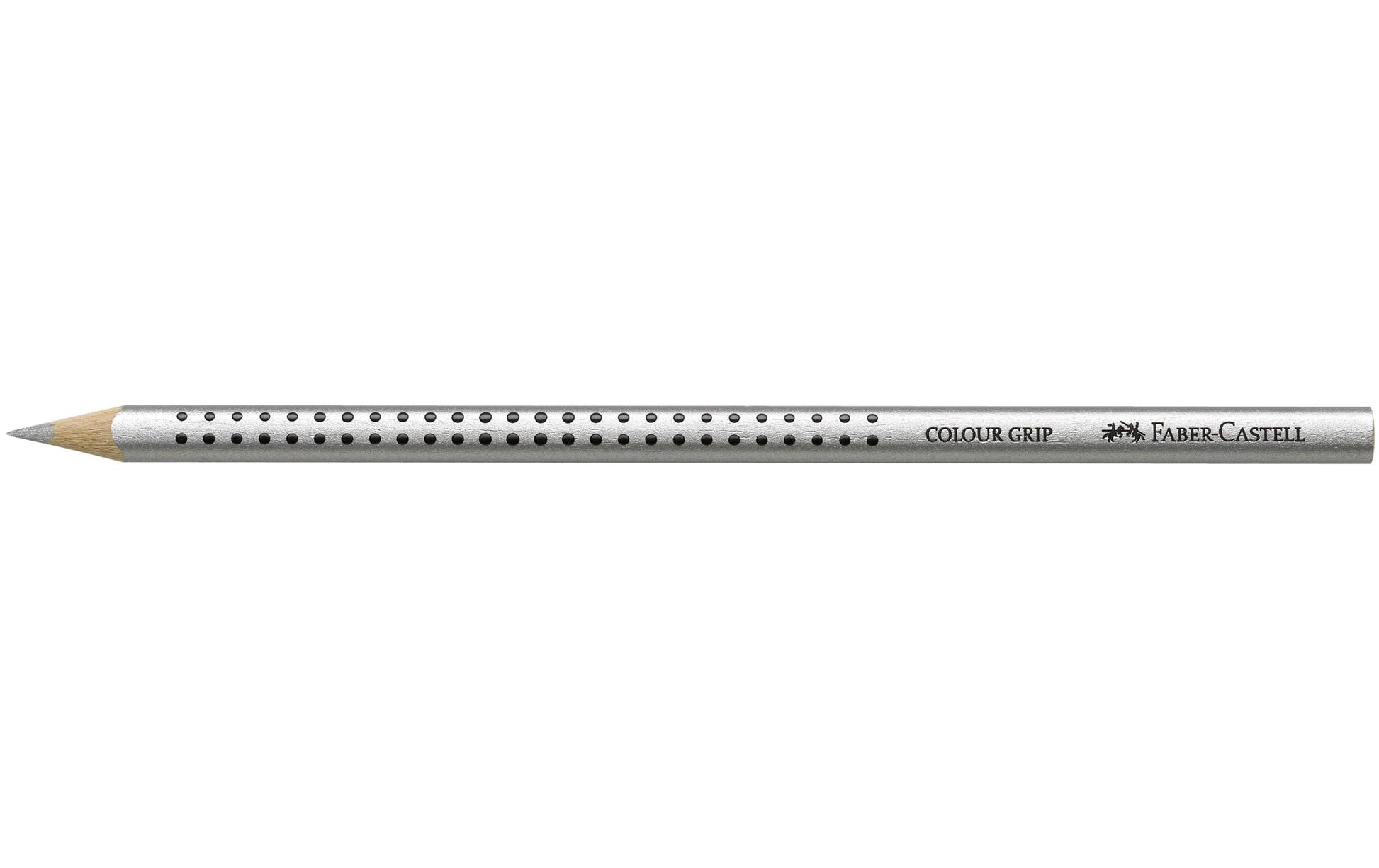 Faber-Castell Aquarellfarbstift Colour Grip 2001 – silber, Ø 3 mm, dreikantig, FSC