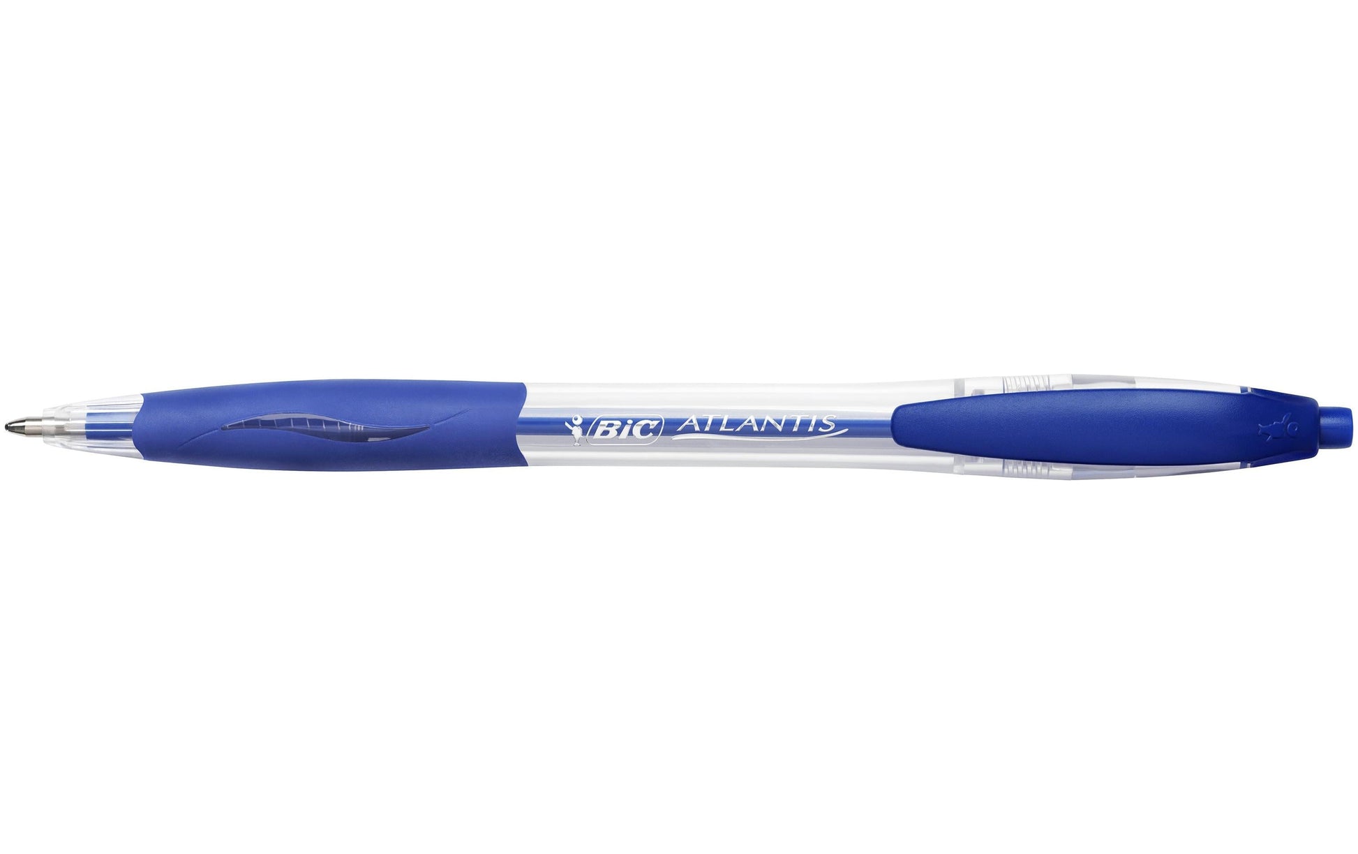 BIC Atlantis Classic Kugelschreiber – 12er Pack, Blau, 1 mm Spitze, Druckmechanik