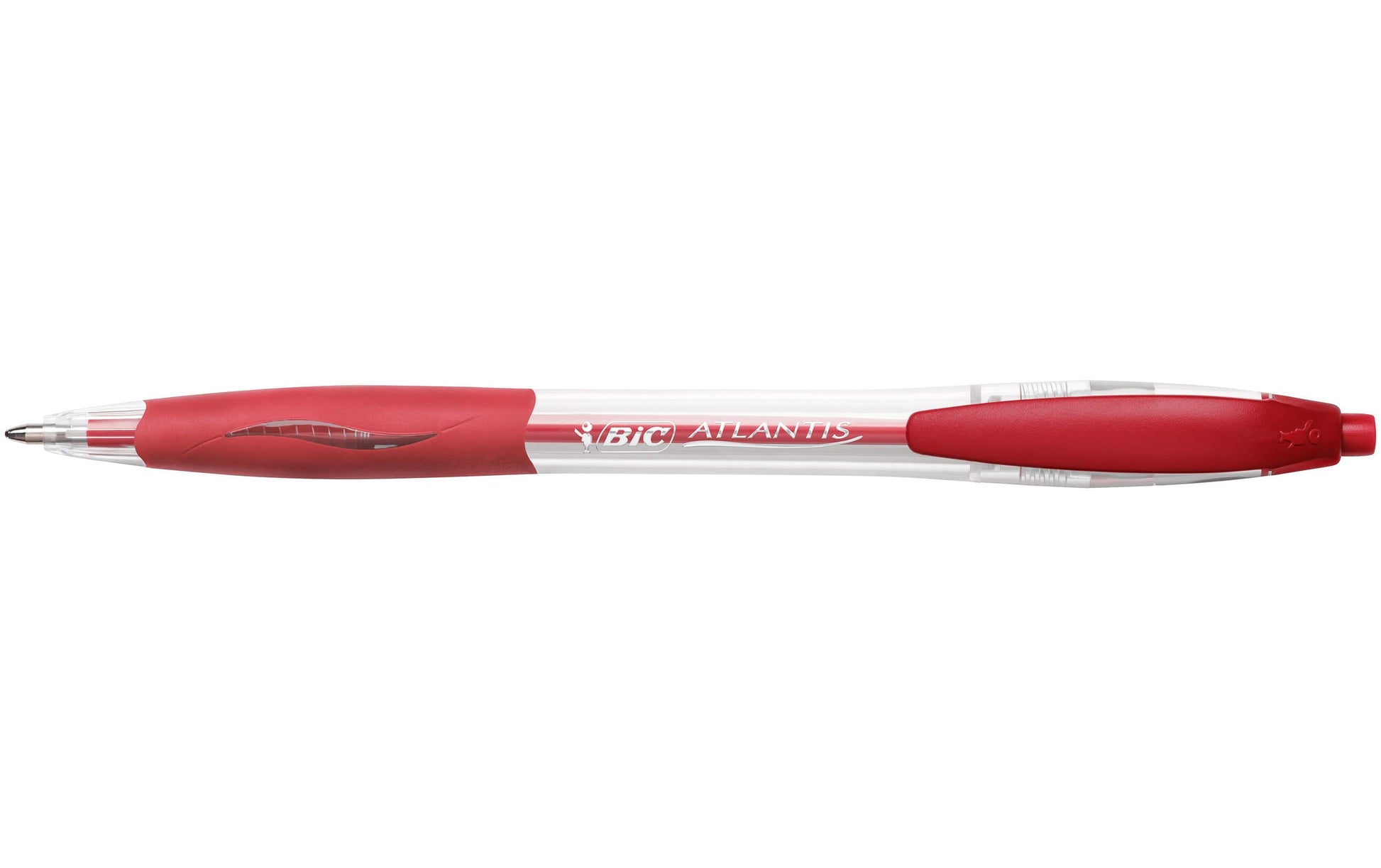 BIC Atlantis Kugelschreiber – 12er Pack, Rot, Spitze 0,32 mm, Druck