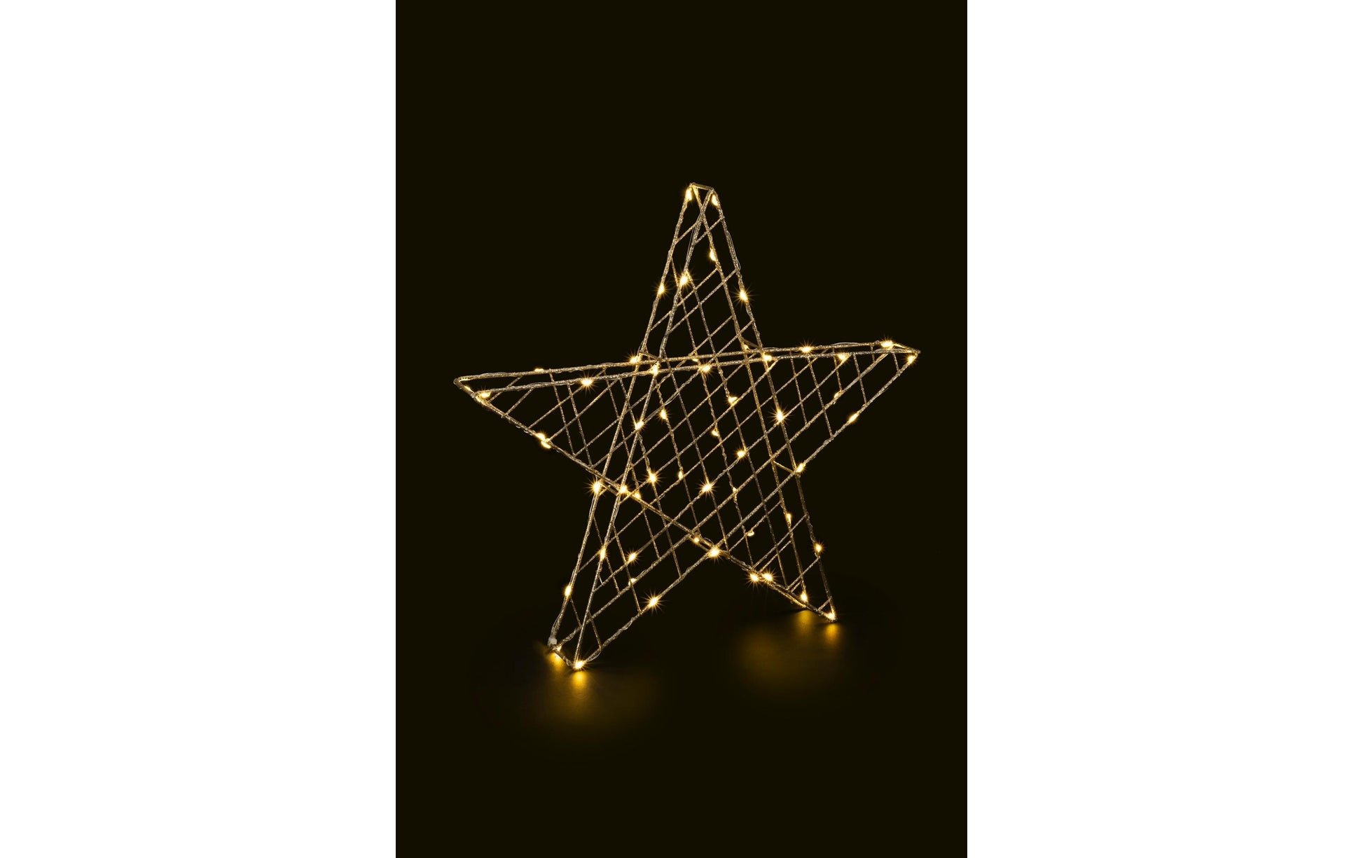 STT Svenja Star 3D LED-Fensterhänger – Ø 40 cm, 55 LEDs – Kupfer, Gold