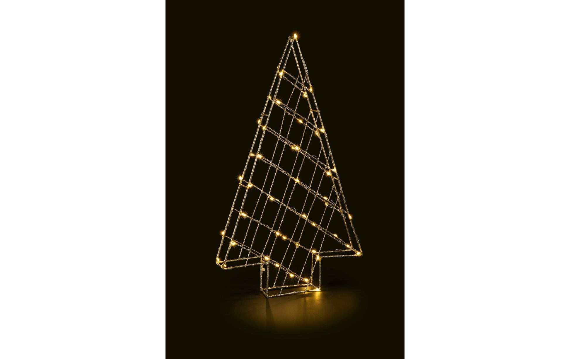 STT Svenja Dekorationsfigur – 45 cm, 40 LEDs, batteriebetrieben, Timer – Metall, Gold