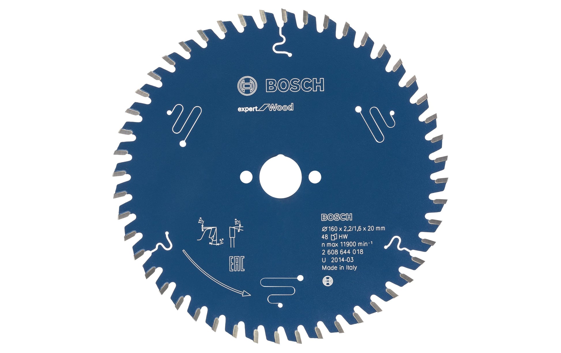 Bosch Professional Expert for Wood Kreissägeblatt 140 × 20 × 1,8 mm, 42 Zähne – für Holz – 1 Stück – ATB