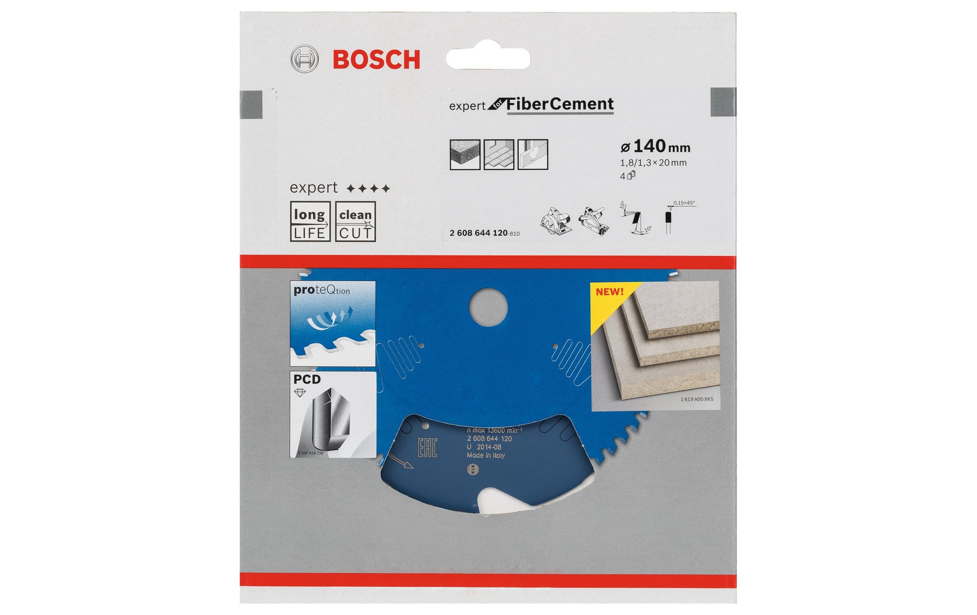 Bosch Professional – Kreissägeblatt, 2 608 644 120, 140 mm × 20 mm × 1,8 mm