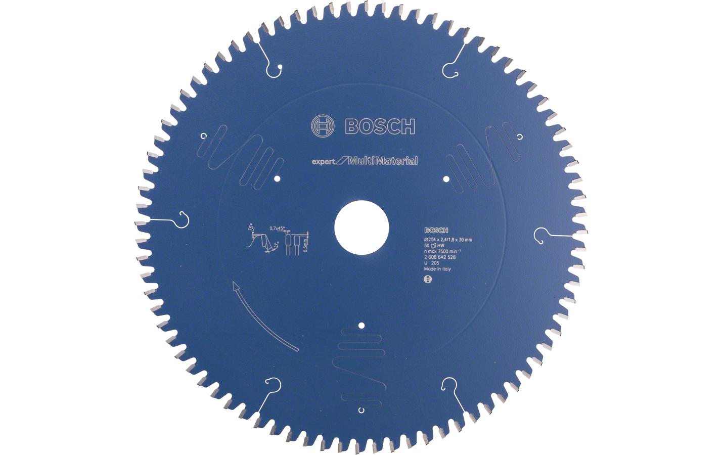 Bosch Professional – Kreissägeblatt, 80 Zähne, 2608642528, 254×30×2,4 mm