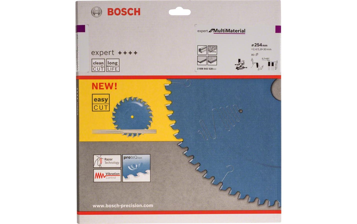 Bosch Professional – Kreissägeblatt, 80 Zähne, 2608642528, 254×30×2,4 mm