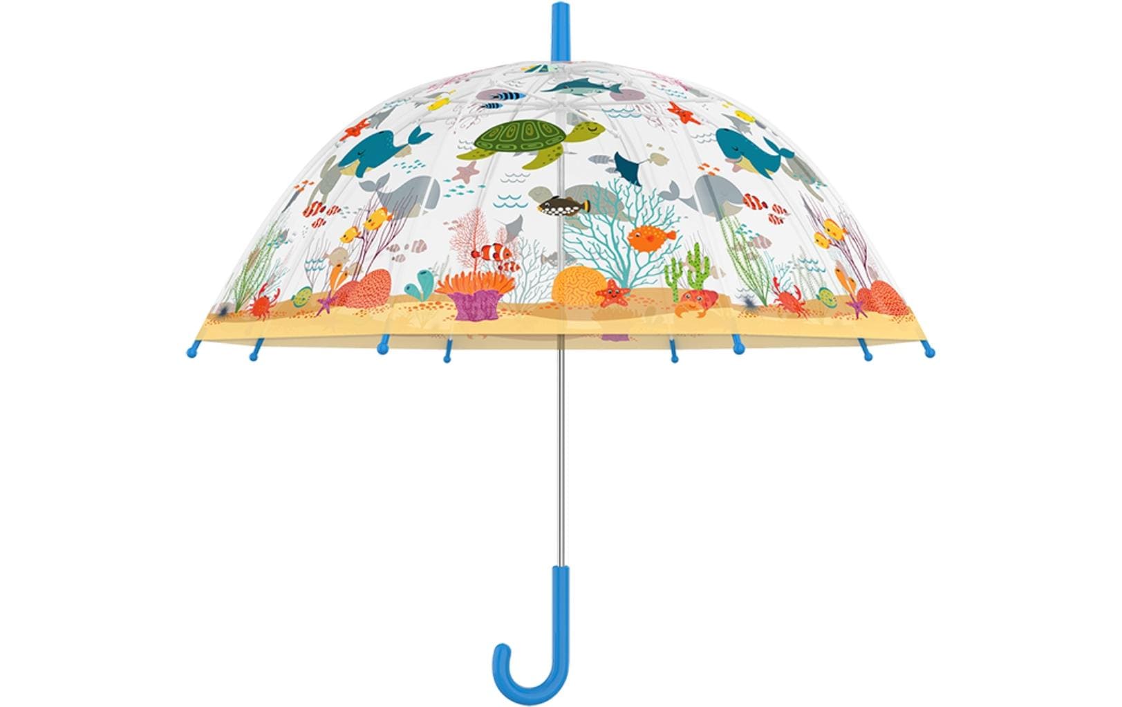 Esschert Design Stockschirm KG257 – Ø 70,5 cm, L 69,2 cm – Mehrfarbig Meerestiere