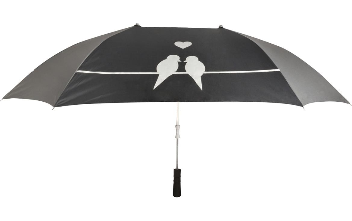 Esschert Design Stockschirm TP155 – Ø 128,5 cm, L 73,5 cm – schwarz